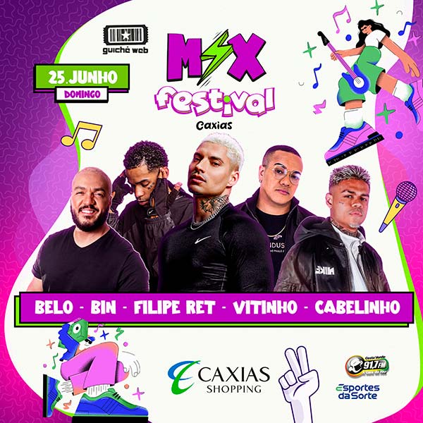 Mixx Festival em 25/06/2023, Caxias Shopping DUQUE DE CAXIAS/RJ compre em  