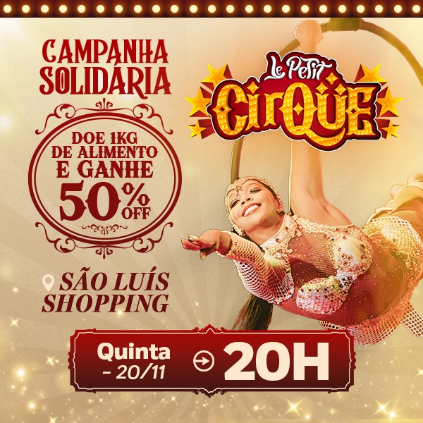 Circo Le Petit Cirque | Quinta 20.NOV às 20h - Guiche Web
