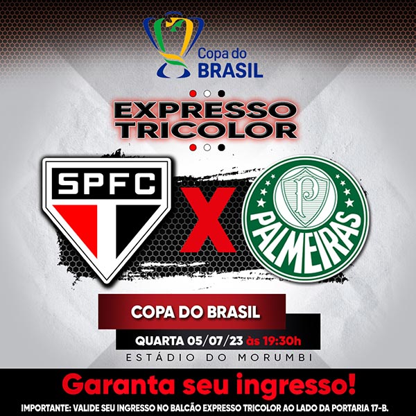 Qual canal vai passar o jogo do SÃO PAULO X PALMEIRAS hoje (05/07